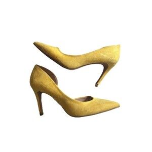 Kelly & Katie Driella Bright Mustard Yellow 6.5 Office Siren Mobwife Sexy